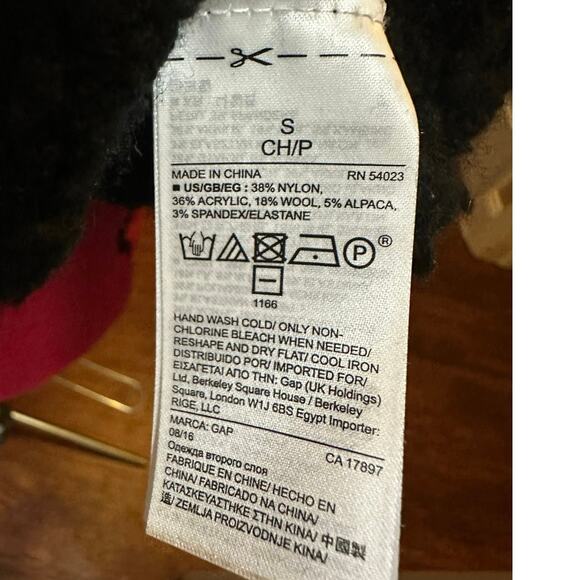 GAP Alpaca Wool Blend Crew Neck Pullover Chunky Knit Women's Sweater Black Small - Picture 9 of 10